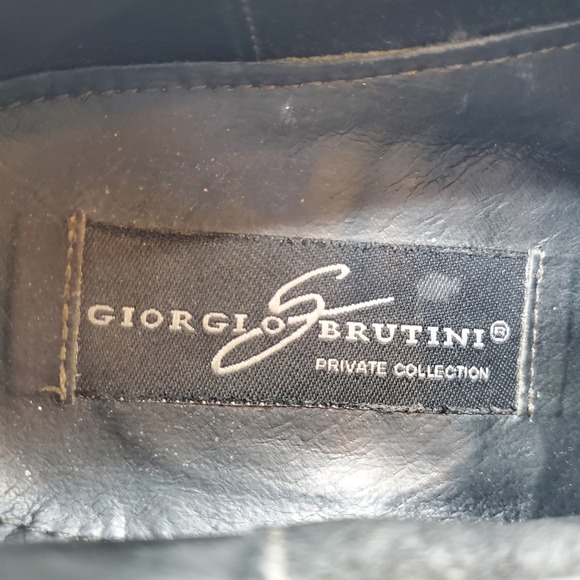 Giorgio Brutini Mens Black Croc Embossed‎ Leather Square Toe Oxford Shoes 12M main image 5